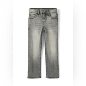Children’s Place boys stretch/straight denim jeans grayish/black wash size ~ 5